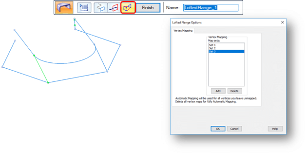 Option "Correspondance de sommets"